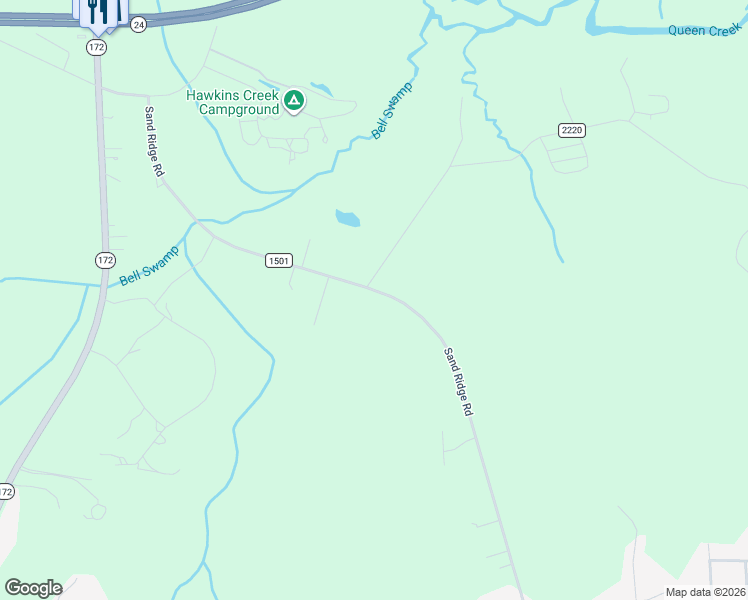 map of restaurants, bars, coffee shops, grocery stores, and more near 270 Sand Ridge Road in Hubert