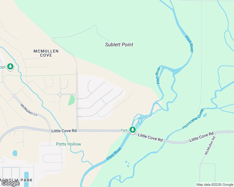 map of restaurants, bars, coffee shops, grocery stores, and more near 1163 Little Cove Road in Gurley