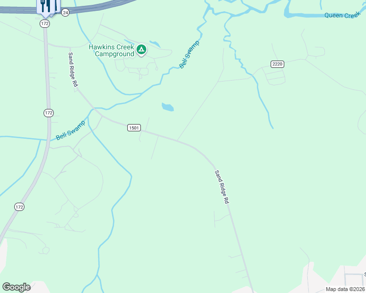 map of restaurants, bars, coffee shops, grocery stores, and more near 270 Sand Ridge Road in Hubert