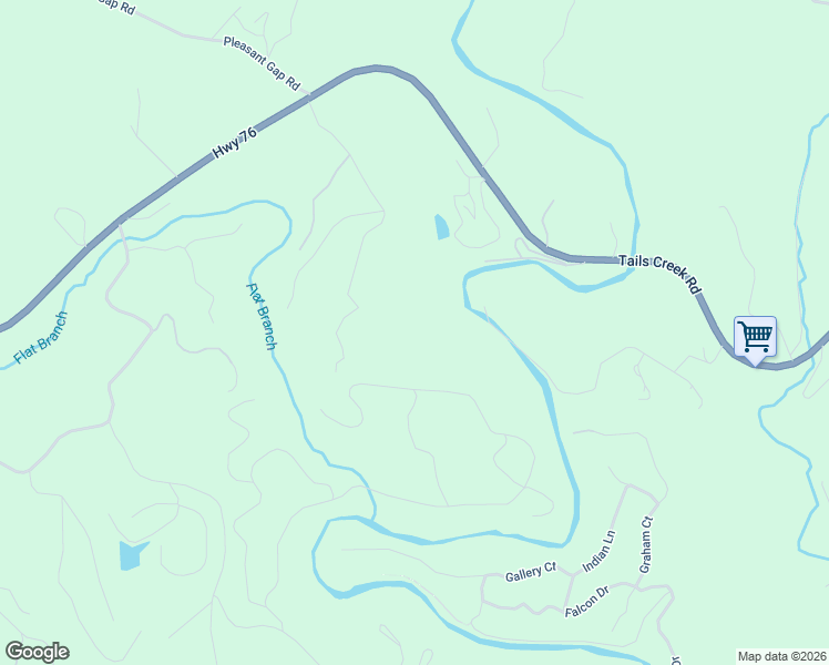 map of restaurants, bars, coffee shops, grocery stores, and more near 184 Mountain Creek Way in Ellijay