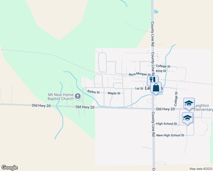 map of restaurants, bars, coffee shops, grocery stores, and more near 1601-1629 1st Street in Leighton