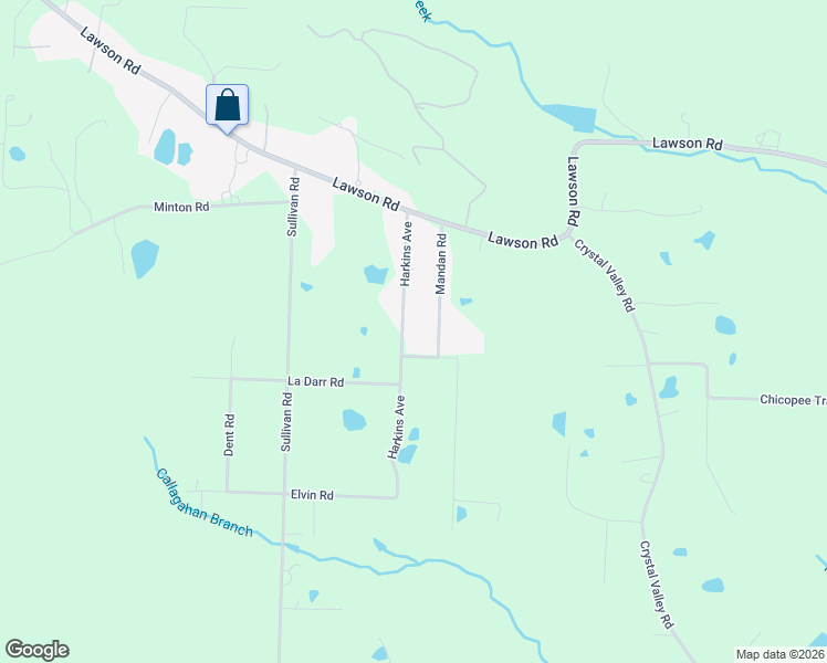 map of restaurants, bars, coffee shops, grocery stores, and more near 6108 Mandan Road in Little Rock