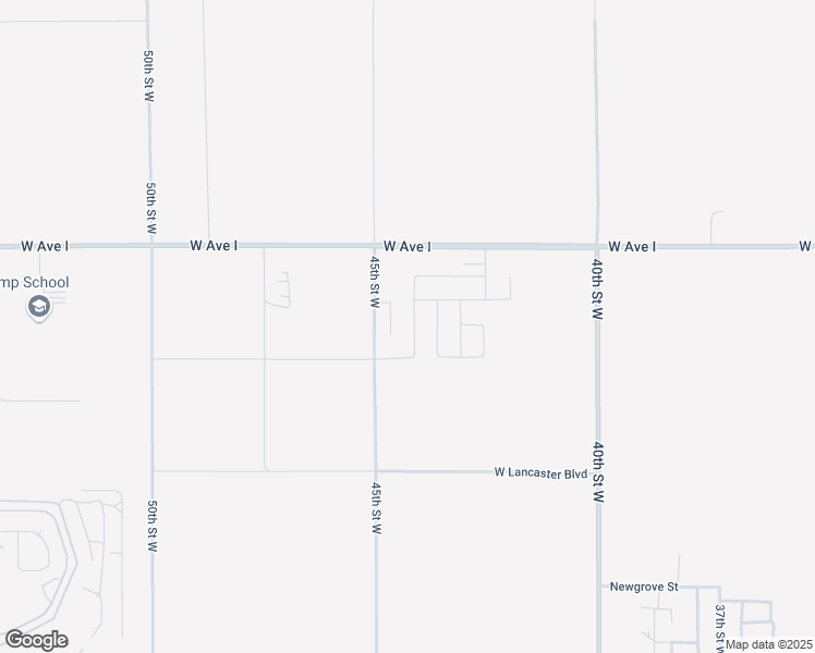 map of restaurants, bars, coffee shops, grocery stores, and more near 45039 44th Street West in Lancaster
