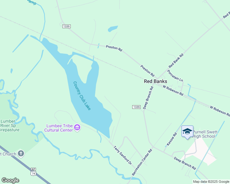map of restaurants, bars, coffee shops, grocery stores, and more near 11865 Deep Branch Road in Maxton