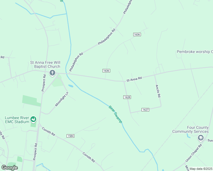 map of restaurants, bars, coffee shops, grocery stores, and more near 2144 Saint Anna Road in Pembroke