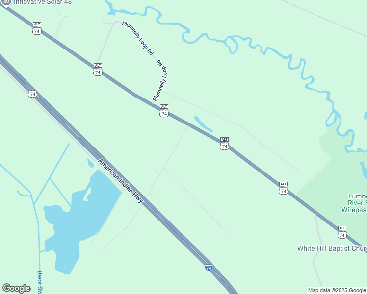 map of restaurants, bars, coffee shops, grocery stores, and more near 95 Pine Forest Drive in Maxton