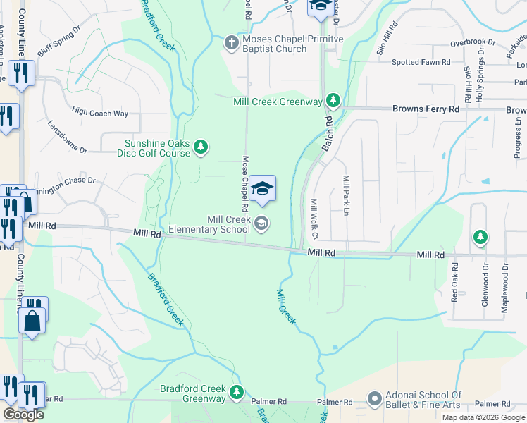 map of restaurants, bars, coffee shops, grocery stores, and more near 847 Mill Road in Madison