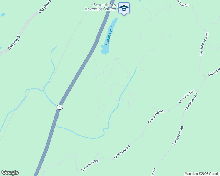 map of restaurants, bars, coffee shops, grocery stores, and more near 128 Oak Ridge Road in East Ellijay