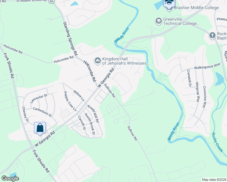 map of restaurants, bars, coffee shops, grocery stores, and more near 1997 West Georgia Road in Simpsonville