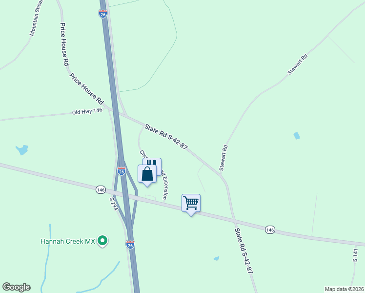 map of restaurants, bars, coffee shops, grocery stores, and more near 280 State Road S-42-87 in Enoree