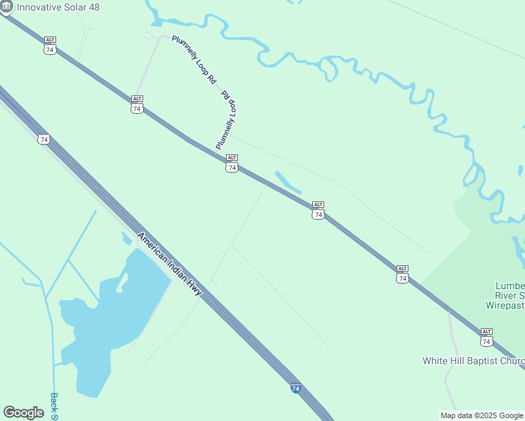 map of restaurants, bars, coffee shops, grocery stores, and more near 95 Pine Forest Drive in Maxton