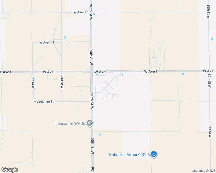 map of restaurants, bars, coffee shops, grocery stores, and more near 45100 West View Drive in Lancaster