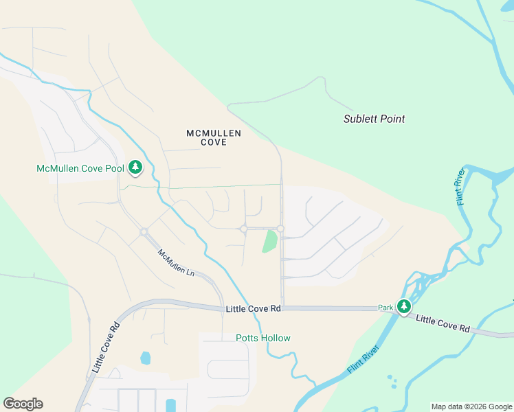 map of restaurants, bars, coffee shops, grocery stores, and more near 5 Wescott Hill Way Southeast in Gurley