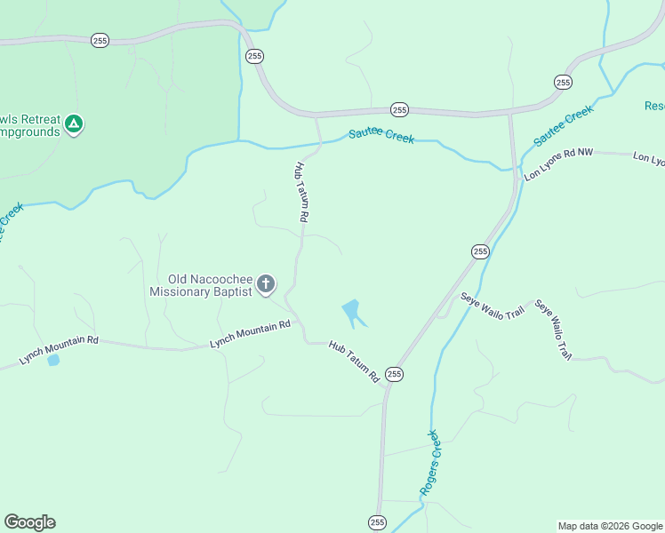 map of restaurants, bars, coffee shops, grocery stores, and more near 708 Hub Tatum Rd in Sautee Nacoochee