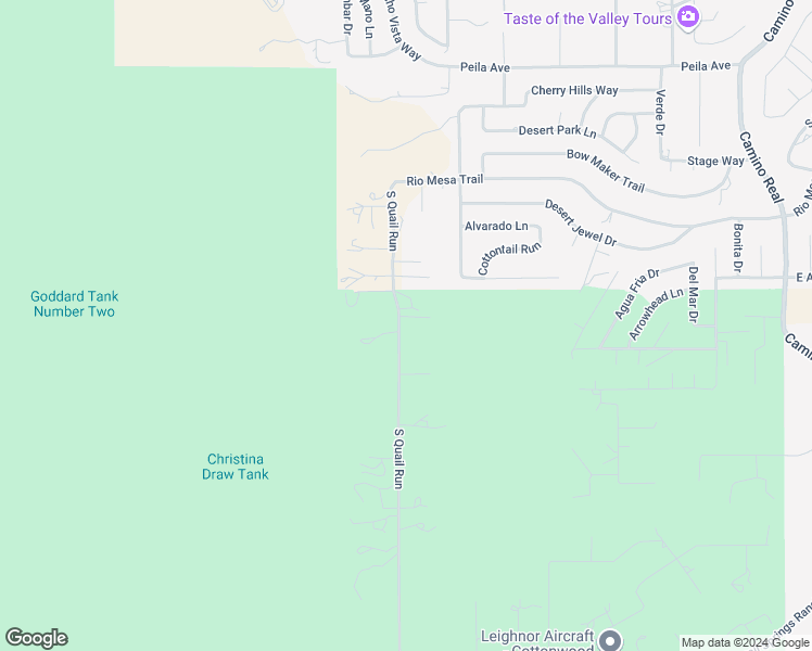 map of restaurants, bars, coffee shops, grocery stores, and more near 2065 South Quail Run in Cottonwood