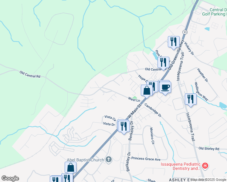 map of restaurants, bars, coffee shops, grocery stores, and more near in Clemson
