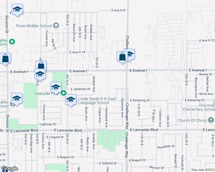 map of restaurants, bars, coffee shops, grocery stores, and more near 45051 Cabree Court in Lancaster
