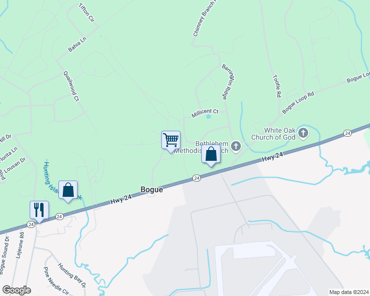 map of restaurants, bars, coffee shops, grocery stores, and more near 193 Lake Arthur Drive in Newport