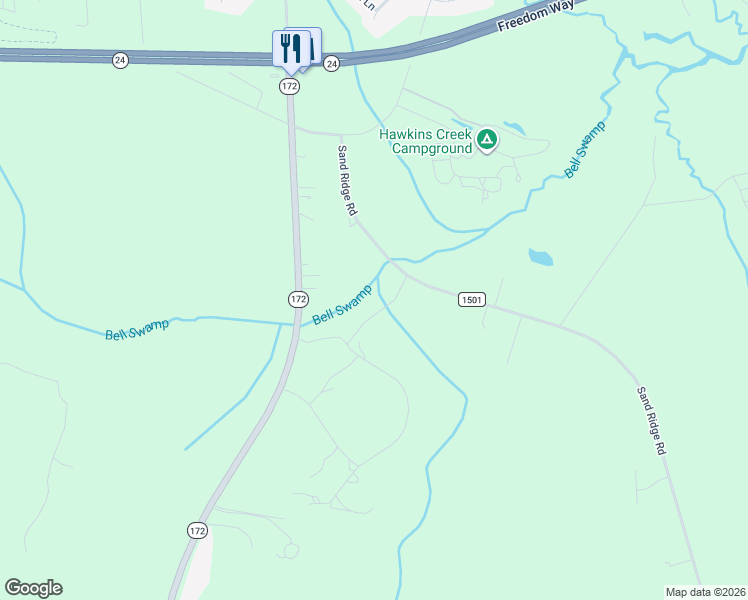 map of restaurants, bars, coffee shops, grocery stores, and more near 178 Sand Ridge Road in Hubert