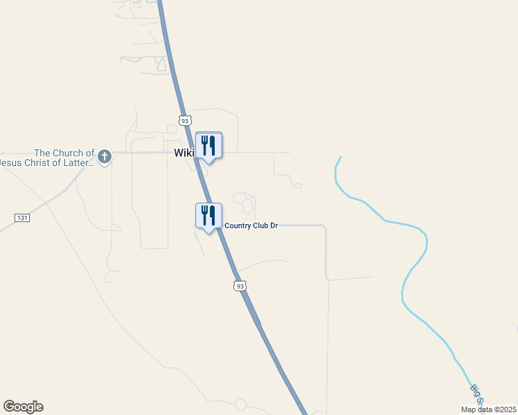 map of restaurants, bars, coffee shops, grocery stores, and more near 14229 Country Club Drive in Wikieup