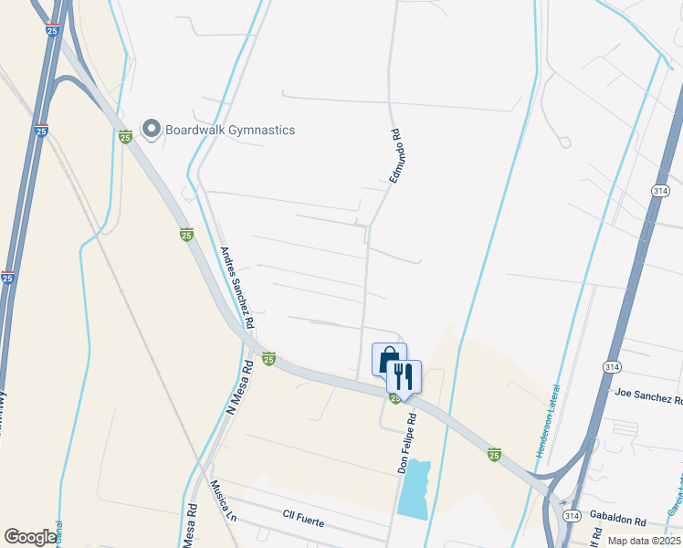 map of restaurants, bars, coffee shops, grocery stores, and more near 23 Edmundo Road in Belen