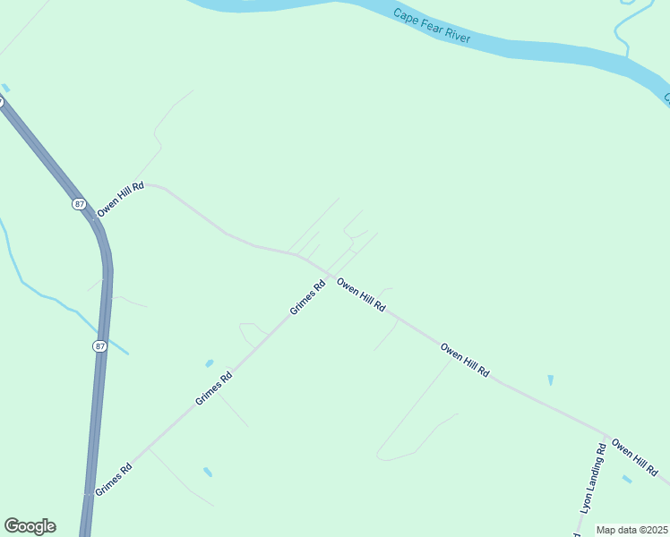 map of restaurants, bars, coffee shops, grocery stores, and more near 5496 Owen Hill Road in Tar Heel