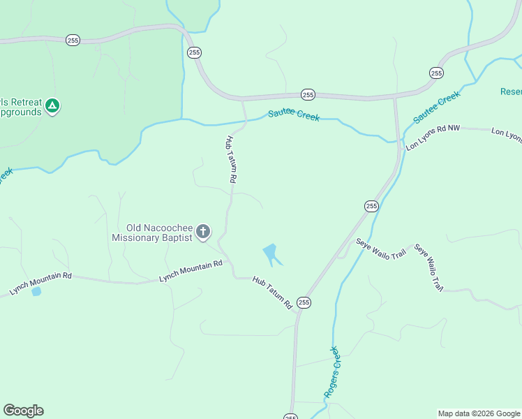 map of restaurants, bars, coffee shops, grocery stores, and more near 708 Hub Tatum Road in Sautee Nacoochee