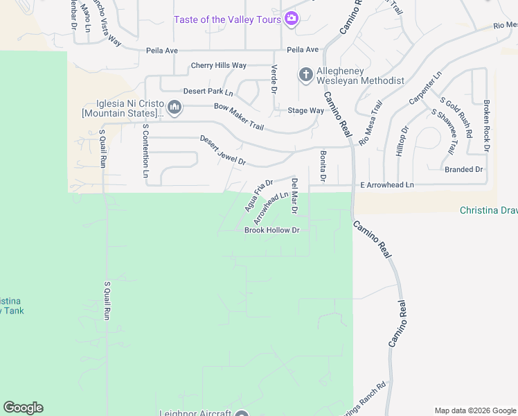 map of restaurants, bars, coffee shops, grocery stores, and more near 2066 Arrowhead Lane in Cottonwood