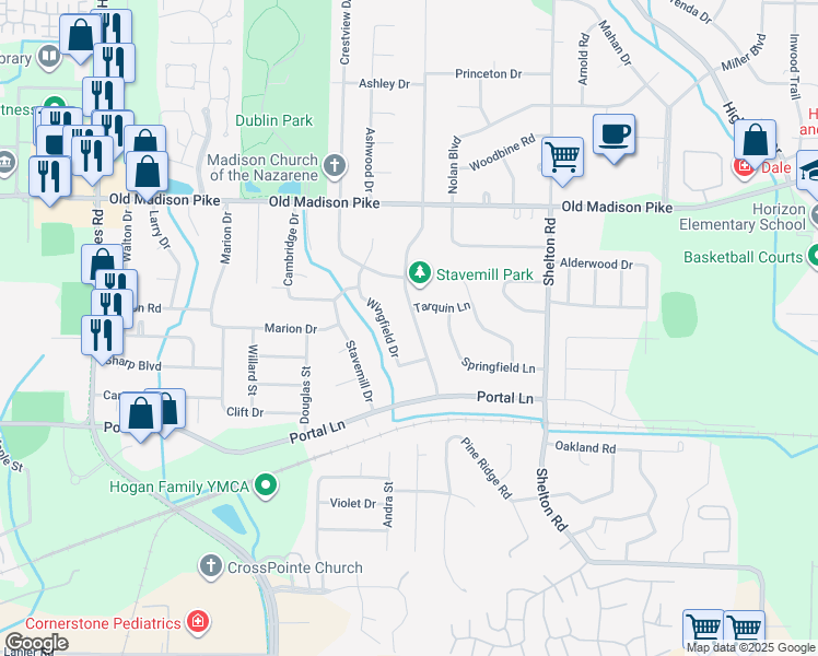 map of restaurants, bars, coffee shops, grocery stores, and more near 775 Seina Vista Drive in Madison