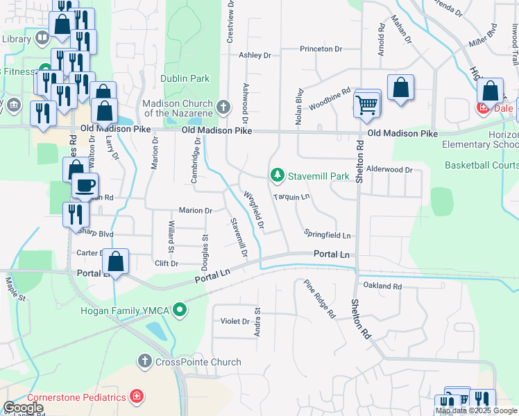 map of restaurants, bars, coffee shops, grocery stores, and more near 775 Seina Vista Drive in Madison