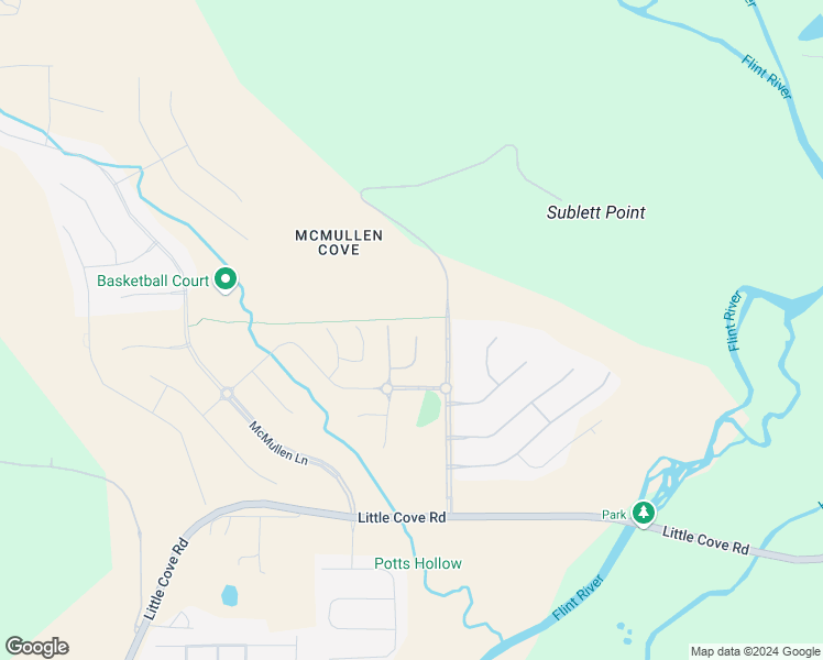 map of restaurants, bars, coffee shops, grocery stores, and more near 13 Wescott Hill Way Southeast in Gurley