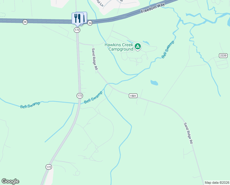 map of restaurants, bars, coffee shops, grocery stores, and more near 178 Sandridge Road in Hubert