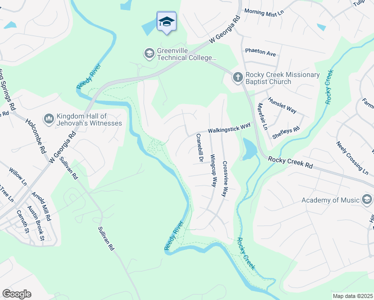 map of restaurants, bars, coffee shops, grocery stores, and more near 10 Bittercrest Court in Simpsonville