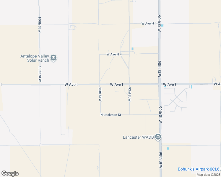 map of restaurants, bars, coffee shops, grocery stores, and more near 9320 West Avenue I in Lancaster