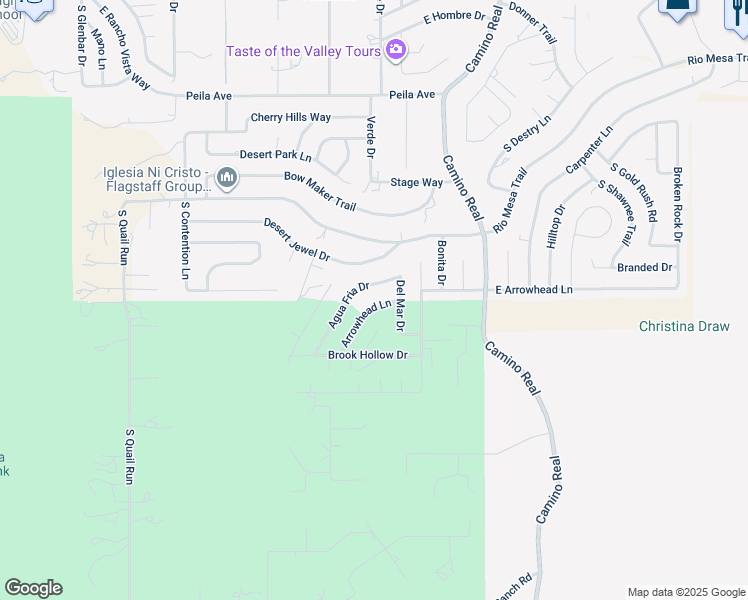 map of restaurants, bars, coffee shops, grocery stores, and more near 2022 Arrowhead Lane in Cottonwood