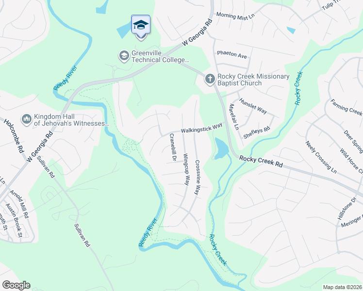 map of restaurants, bars, coffee shops, grocery stores, and more near 10 Wingcup Way in Simpsonville