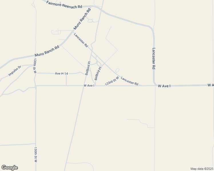 map of restaurants, bars, coffee shops, grocery stores, and more near 12300 West Avenue I in Lancaster