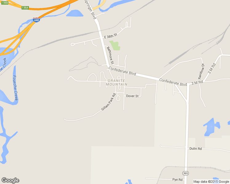 map of restaurants, bars, coffee shops, grocery stores, and more near 4204 Gillam Park Road in Little Rock