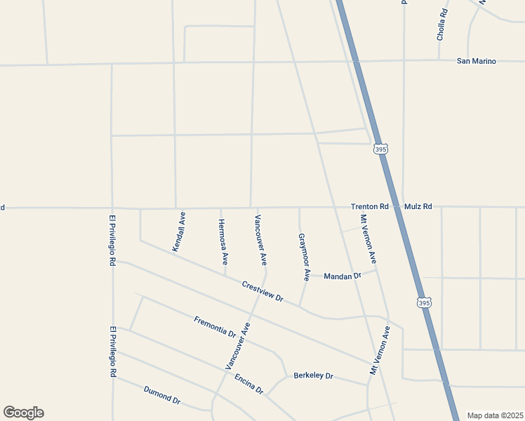 map of restaurants, bars, coffee shops, grocery stores, and more near Trenton Road in San Bernardino County