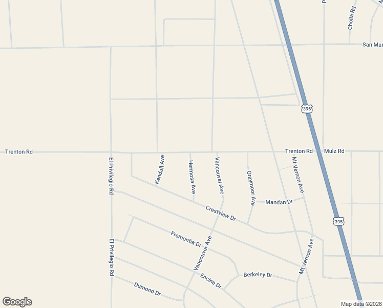 map of restaurants, bars, coffee shops, grocery stores, and more near Hermosa Street in Adelanto