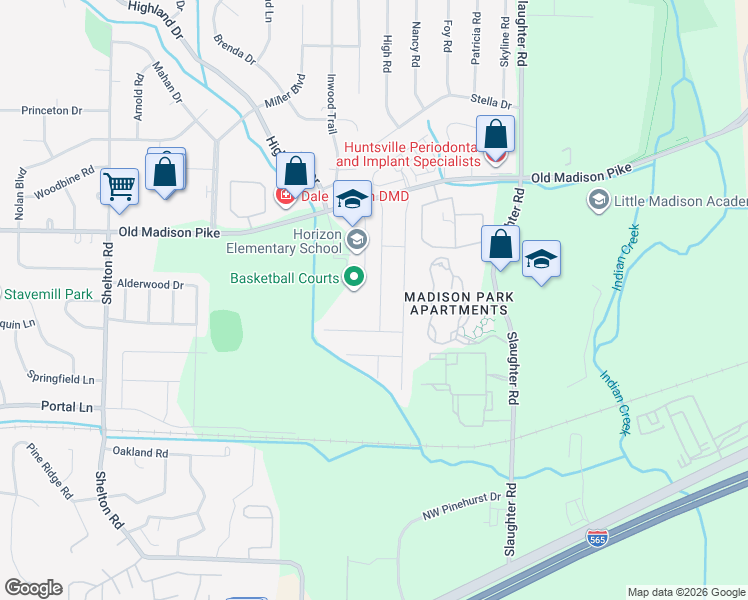 map of restaurants, bars, coffee shops, grocery stores, and more near 7855 Old Madison Pike in Madison