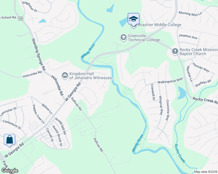 map of restaurants, bars, coffee shops, grocery stores, and more near 5 Headwater Ct in Simpsonville