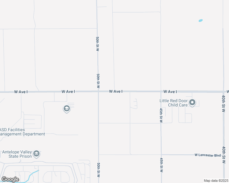 map of restaurants, bars, coffee shops, grocery stores, and more near 48th Street West in Lancaster