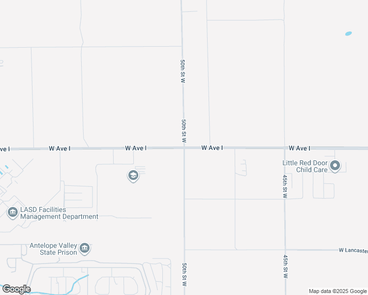 map of restaurants, bars, coffee shops, grocery stores, and more near West Avenue I in Lancaster