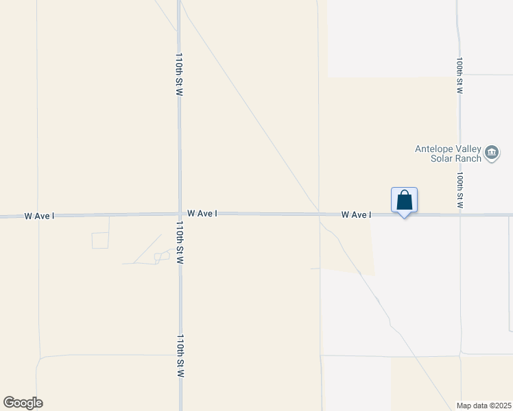 map of restaurants, bars, coffee shops, grocery stores, and more near 10661 West Avenue I in Lancaster