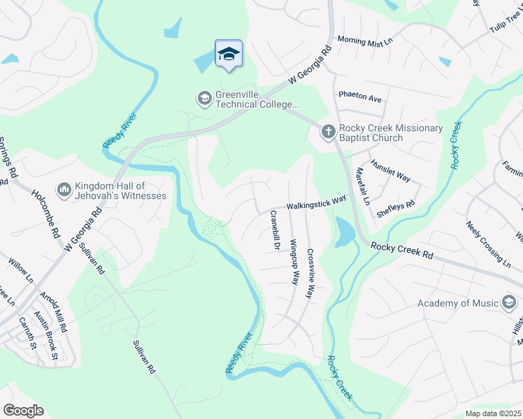 map of restaurants, bars, coffee shops, grocery stores, and more near 2 Coltsfoot Court in Simpsonville