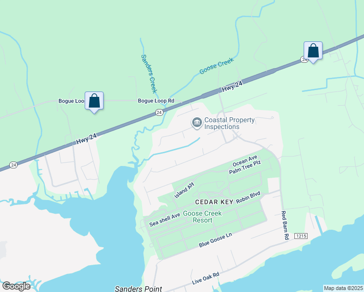 map of restaurants, bars, coffee shops, grocery stores, and more near 404 Landfall Court in Newport