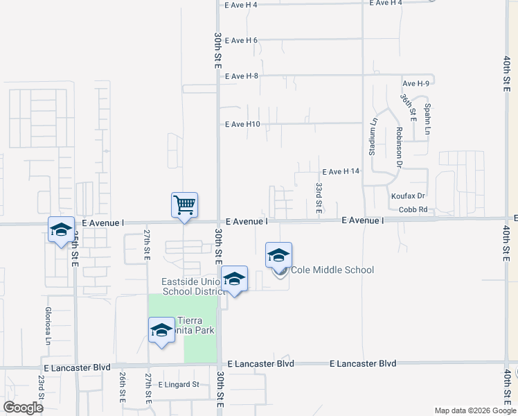 map of restaurants, bars, coffee shops, grocery stores, and more near in Hi Vista