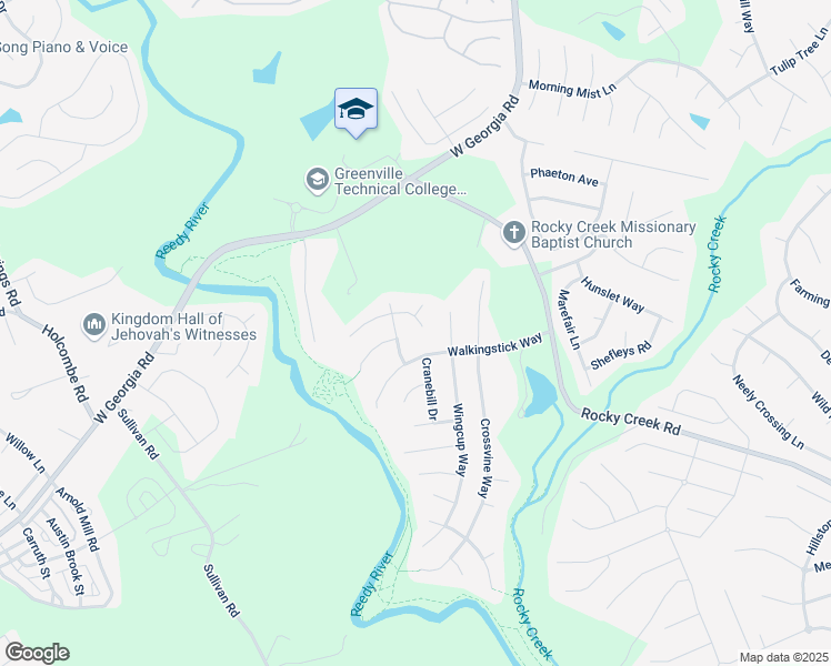 map of restaurants, bars, coffee shops, grocery stores, and more near 308 Schooner Court in Simpsonville