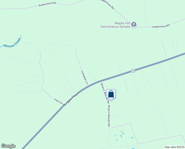 map of restaurants, bars, coffee shops, grocery stores, and more near 108 Blossom Court in Maple Hill